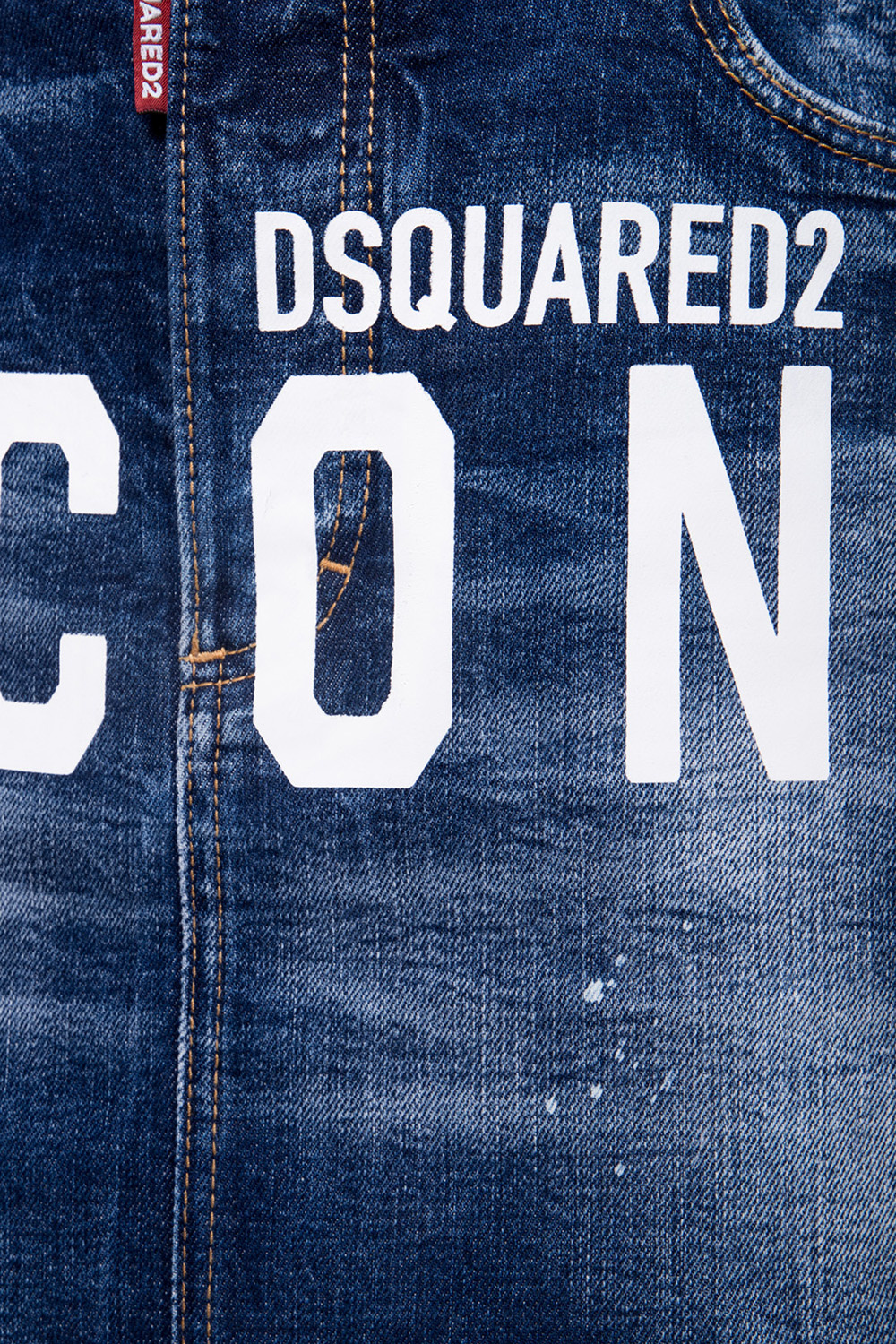 Dsquared2 Denim skirt with logo